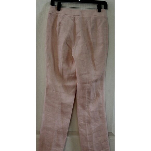 Lafayette 148 Barrow Light Pink Pants SIZE 4 100% Linen - Picture 2 of 6